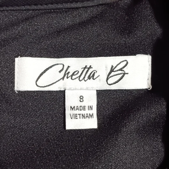 Chetta B Black and Red Floral Midi Dress - Picture 7 of 7